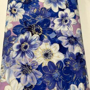 Designer Garden Impresion Meatallic, Cotton Fabric by the Yard, 1 yd